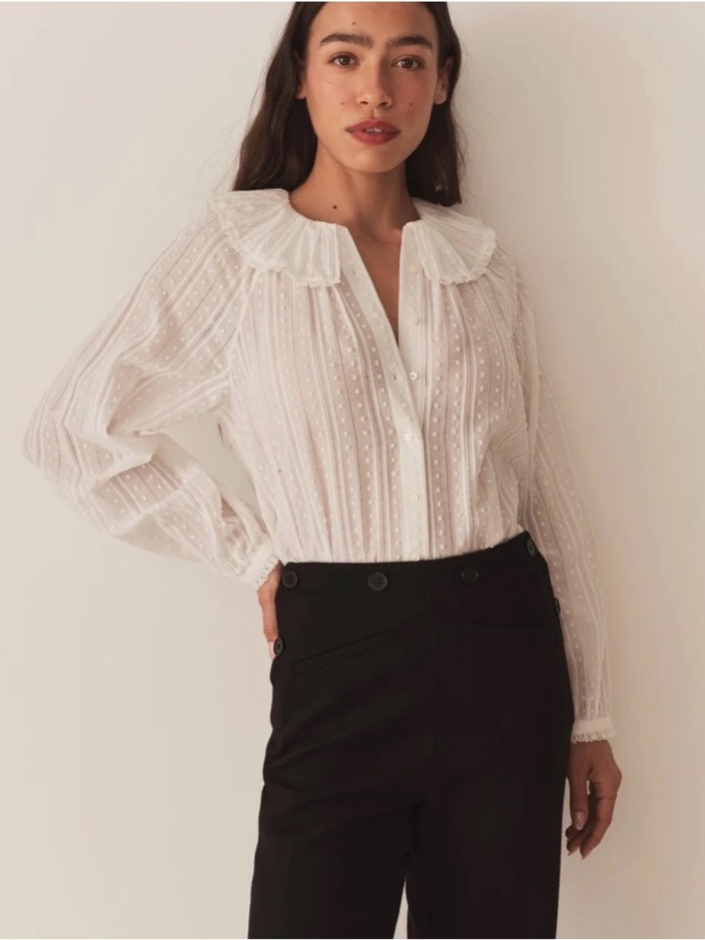 Doen 100% Cotton Jacey Top in Salt